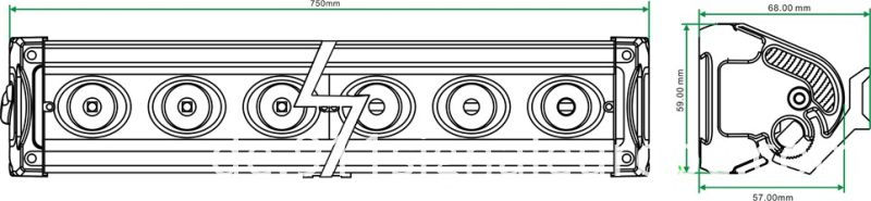 5W CREE LED Single Row Light Bar